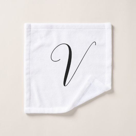 Benutzerdefinierte Monogramm-Schriftinitiale Waschlappen (Waschlappen)