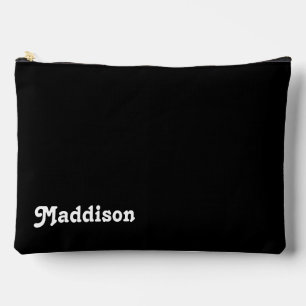 Benutzerdefinierte Monogramm, schwarze Retrotypogr Zubehörtasche