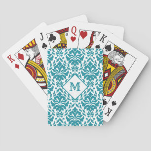 Benutzerdefinierte Monogramm-Spielkarten für Damas Spielkarten