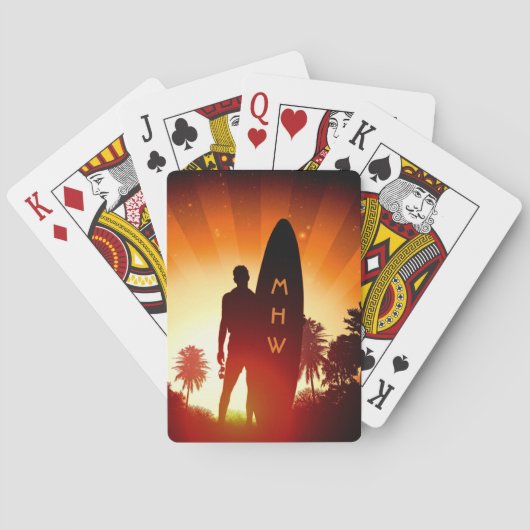 Benutzerdefinierte Monogramm-Spielkarten für Sunse Spielkarten (Rückseite)