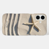 Benutzerdefinierte Monogramm-Starfish-Telefonfälle Case-Mate iPhone Hülle (Rückseite (Horizontal))