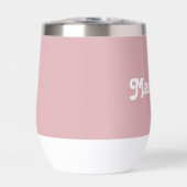 Benutzerdefinierte Monogramm, staubige rosa Retrot (Vorderseite)