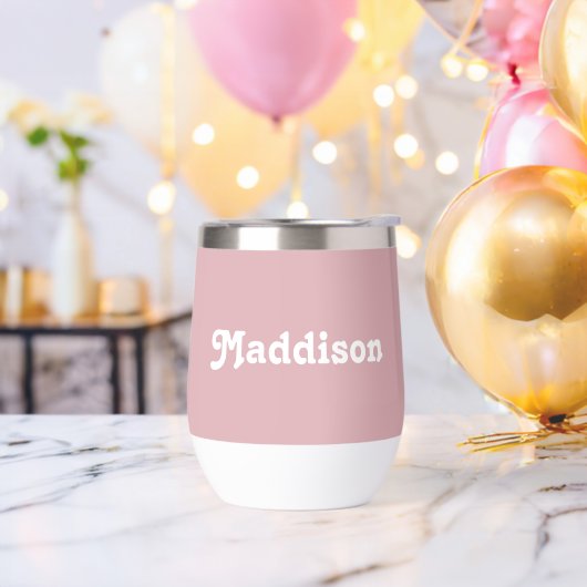 Benutzerdefinierte Monogramm, staubige rosa Retrot (Junggesellenabschied)