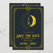 Benutzerdefinierte Monogramm Tarot-Karte Hochzeit Save The Date (Vorne/Hinten)