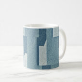 benutzerdefinierte Monogramm-Tasse "Blue Concrete" Kaffeetasse (VorderseiteRechts)