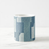 benutzerdefinierte Monogramm-Tasse "Blue Concrete" Kaffeetasse (Mittel)