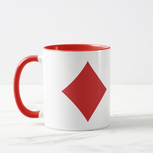 Benutzerdefinierte Monogramm-Tasse des Kartenspiel Tasse (Links)