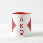 Benutzerdefinierte Monogramm-Tasse des Kartenspiel Tasse (Zentrum)