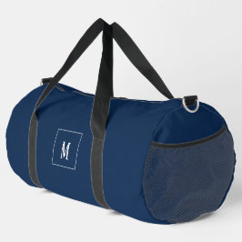 Benutzerdefinierte Monogramm, überall dunkelblau Duffle Bag