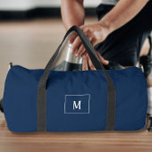 Benutzerdefinierte Monogramm, überall dunkelblau Duffle Bag
