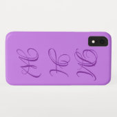 Benutzerdefinierte Monogramm- und Farbphänomenklat Case-Mate iPhone Hülle (Rückseite (Horizontal))