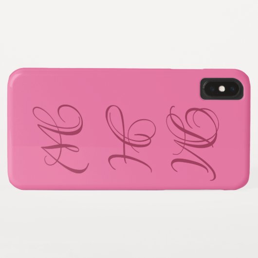 Benutzerdefinierte Monogramm- und Farbphänomenklat Case-Mate iPhone Hülle (Rückseite (Horizontal))