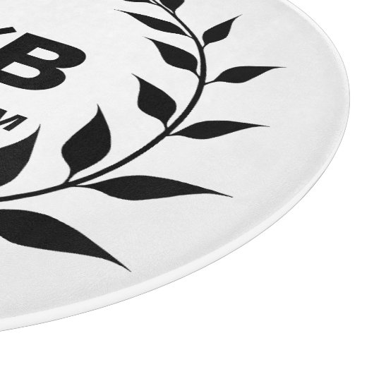 Benutzerdefinierte Monogramm und Nachname Laurels  Schneidebrett (Ecke)