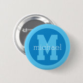 Benutzerdefinierte Monogramm und Name Button (Vorne & Hinten)
