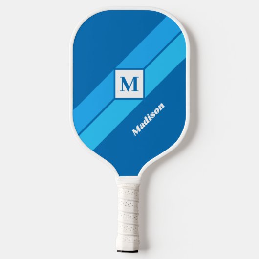 Benutzerdefinierte Monogramm und Name Pickleball Schläger (Rückseite)