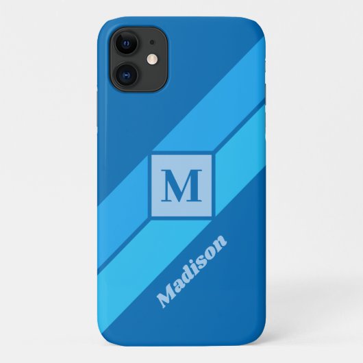 Benutzerdefinierte Monogramm- und Namenssymbole Case-Mate iPhone Hülle (Rückseite)