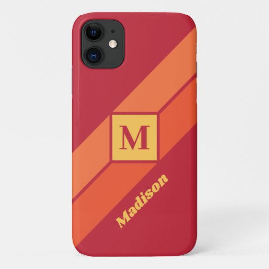 Benutzerdefinierte Monogramm- und Namenssymbole Case-Mate iPhone Hülle (Rückseite)