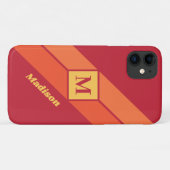 Benutzerdefinierte Monogramm- und Namenssymbole Case-Mate iPhone Hülle (Rückseite (Horizontal))
