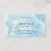 Benutzerdefinierte Monogramm-Vorlage Blau grün Abs Visitenkarte (Rückseite)