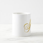 Benutzerdefinierte Monogramm-Y-Imitat-Goldfolie-Mo Kaffeetasse (Mittel)