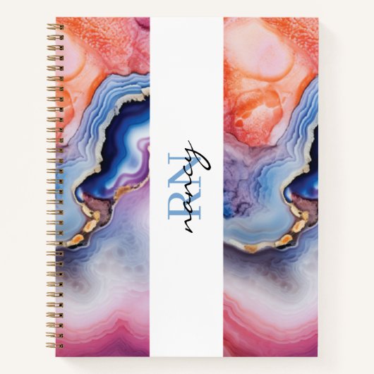 Benutzerdefinierte Monogrammblätter Notizblock (Vorderseite)