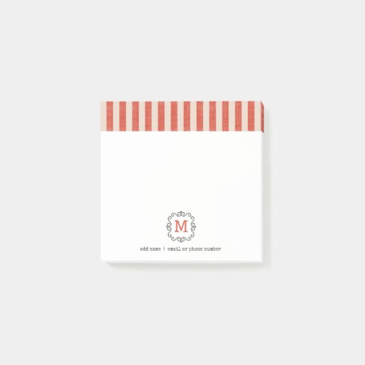 Benutzerdefinierte Monogramme Post-it® Notizen im (Vorderseite)