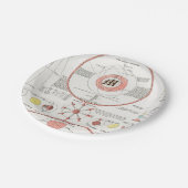 Benutzerdefinierte MOON PHASES CHART DIAGRAM ZELLE Pappteller (Schrägansicht)