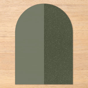 Benutzerdefinierte Moosgrüne Split-Arch-Acryleinla Acryleinladungen