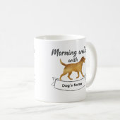Benutzerdefinierte Morgenspaziergänge Mit Labrador Kaffeetasse (VorderseiteRechts)