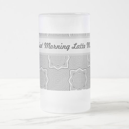 Benutzerdefinierte Morning Latte-Tasse Mattglas Bierglas (Mittel)