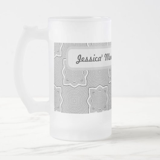 Benutzerdefinierte Morning Latte-Tasse Mattglas Bierglas (Links)