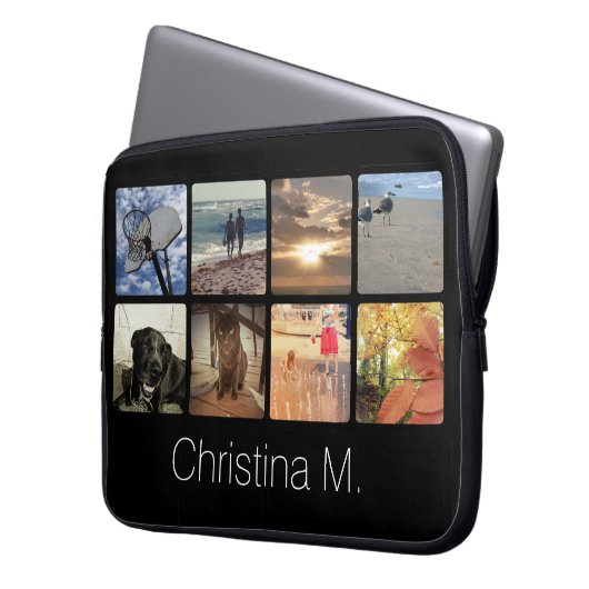 Benutzerdefinierte Mosaik-Bildkollektion mit mehre Laptopschutzhülle (Vorderseite Links)