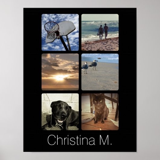 Benutzerdefinierte Mosaik-Bildkollektion mit mehre Poster (Vorne)