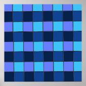 Benutzerdefinierte Mosaikfliese und Pixelrastermus Poster (Vorne)