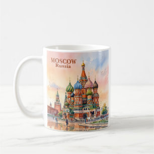 Benutzerdefinierte Moskau Russland Kathedrale Aqua Kaffeetasse