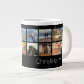 Benutzerdefinierte Multi-Foto-Mosaikbild-Collage Jumbo-Tasse (Vorderseite Rechts)