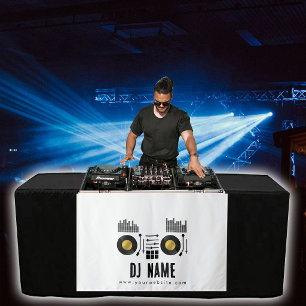 Benutzerdefinierte Musik-DJ-Drehteller-Tischläufer Wandteppich