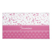 Benutzerdefinierte Musiknoten und Muster für Herz  Kissenbezug (Rückseite)