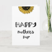 Benutzerdefinierte Muttertags-Sonnenblumen und Her Karte (Vorderseite)