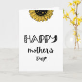 Benutzerdefinierte Muttertags-Sonnenblumen und Her Karte (Gelbe Blume)