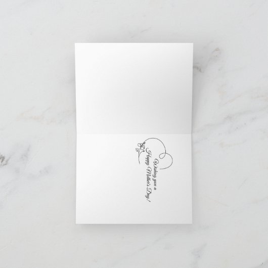 Benutzerdefinierte Muttertagskarte Dankeskarte (Innenseite)