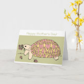 Benutzerdefinierte Muttertagstarif-Tortoise Card 8 Karte (Gelbe Blume)