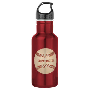 Benutzerdefinierte Nachricht Baseball in Not-Optik Edelstahlflasche
