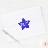 Benutzerdefinierte Nachricht Blauster | Textur Bel Stern-Aufkleber (Umschlag)