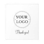 Benutzerdefinierte Nachricht für das Firmenlogo Notizblock (Vorderseite)