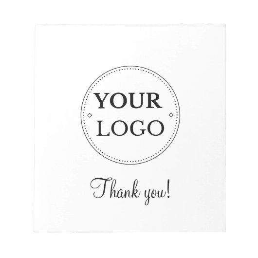 Benutzerdefinierte Nachricht für das Firmenlogo Notizblock (Vorderseite)