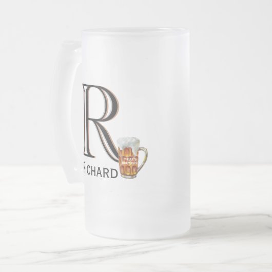 Benutzerdefinierte Nachricht für den Vornamen eine Mattglas Bierglas (Vorderseite Links)