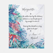 Benutzerdefinierte Nachricht für die Fernbeziehung Fleecedecke (Vorderseite)