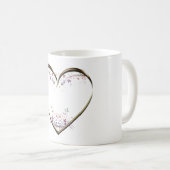 Benutzerdefinierte Nachricht Herzfunktion in Blume Kaffeetasse (VorderseiteRechts)