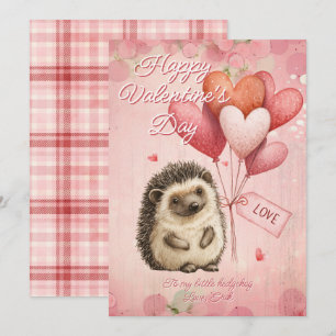 Benutzerdefinierte Nachricht Igel Tier Valentinsta Feiertagskarte